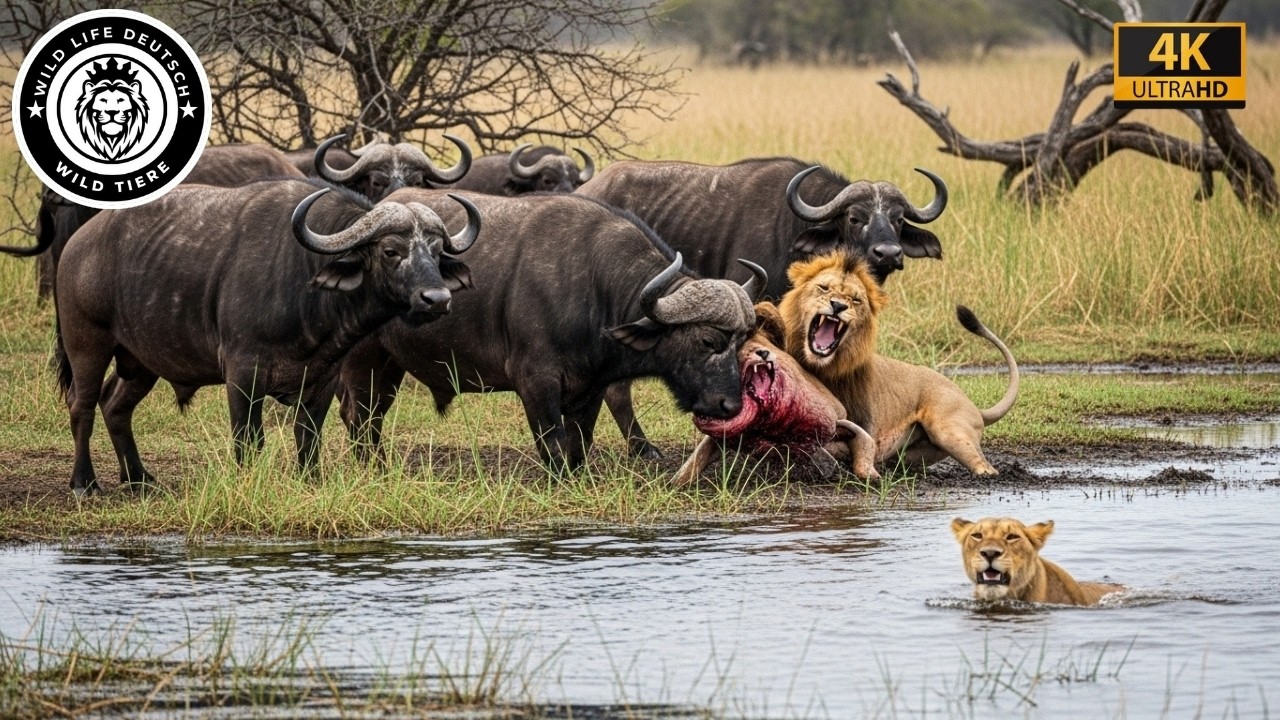 Kaffernbüffel-Allianz: Die stärkste Allianz in der afrikanischen Savanne #Tierwelt | Wildtiere