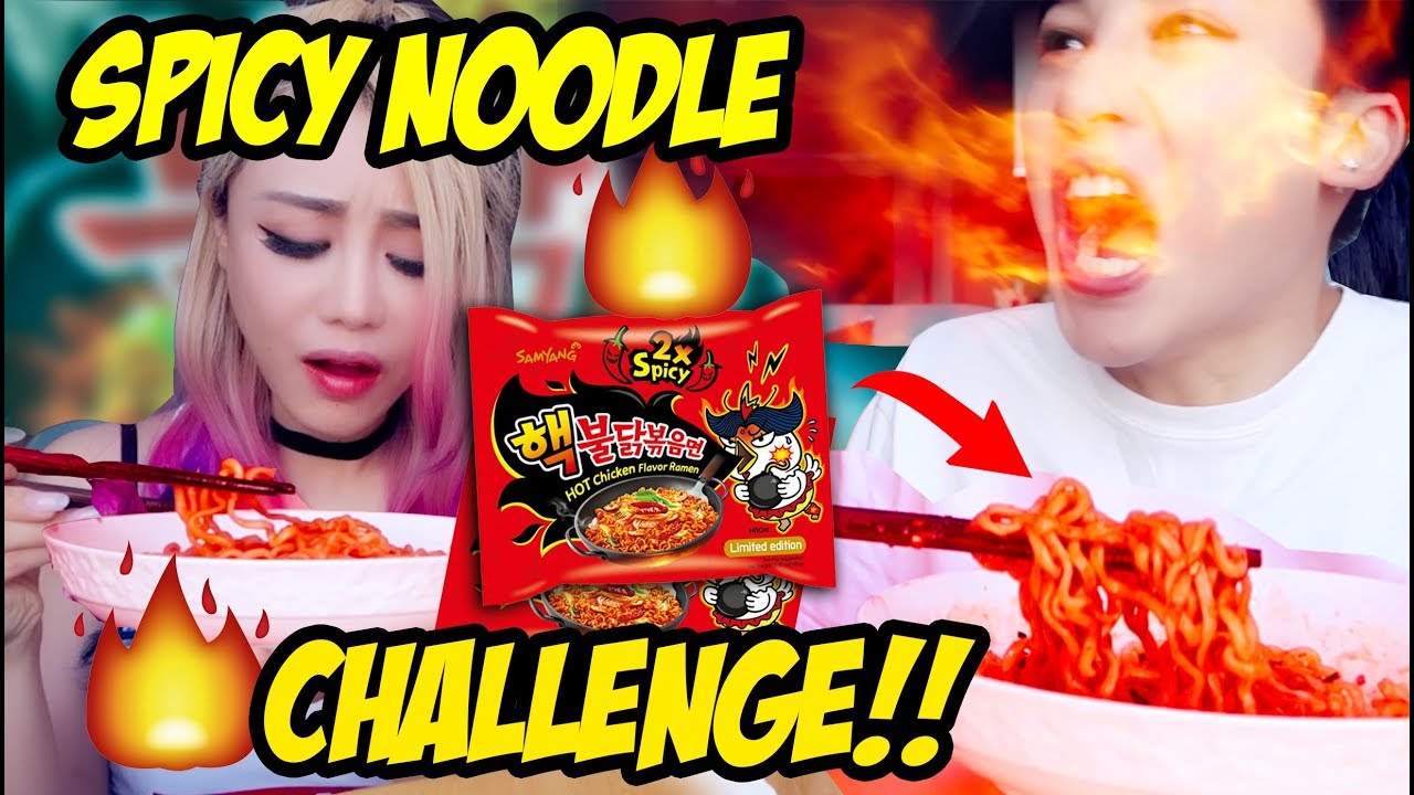 Extreme Spicy Noodle Challenge ft. Wengie & Prince Mak CRAZY Nuclear MukBang