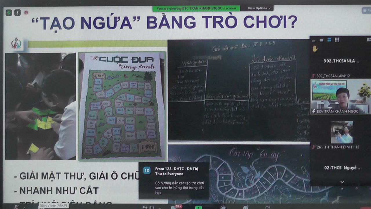 Kỹ thuật tạo ngứa-lẩu băng chuyền-xích xe tăng-dạy học theo trạm.