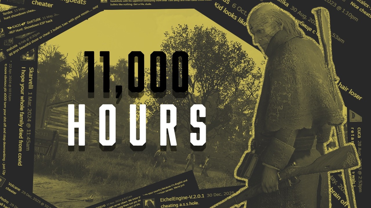 Вот как выглядит игра Hunt: Showdown 1896, прошедшая в режиме 11 000 часов...