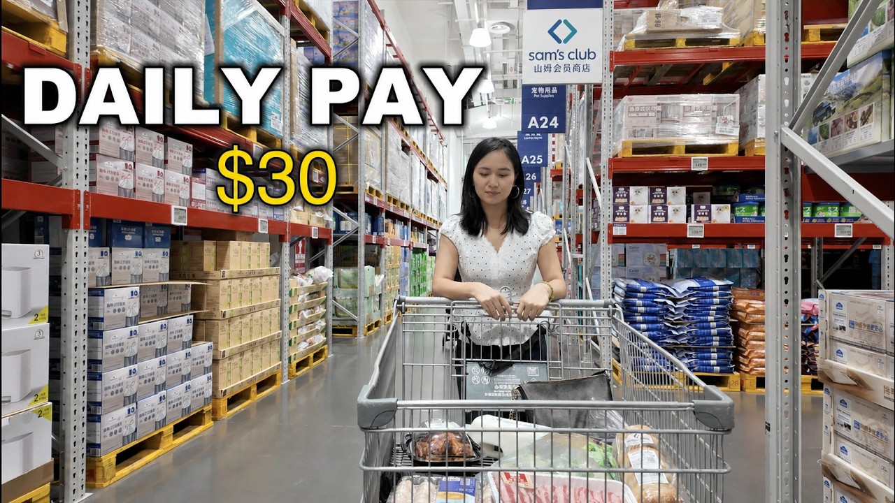 What 1 Day's Salary Buys in China 🇨🇳 | A Weekend Grocery Haul & Life in My 13㎡ Apartment