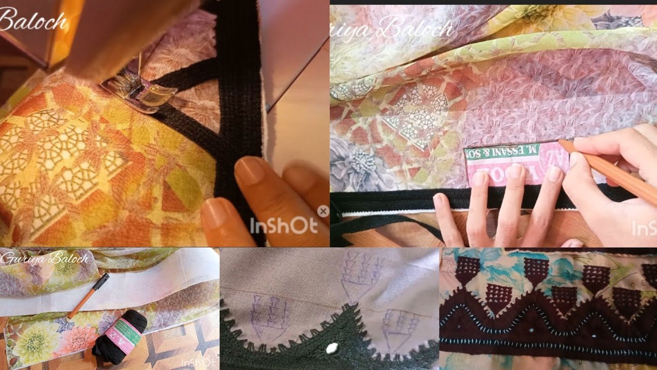 balochi peet doch tutorial with the help of zig zag embroidery machine // balochi peet doch