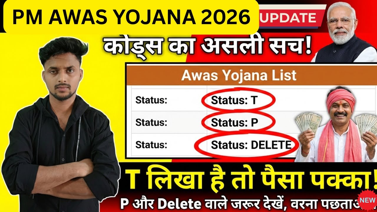 PM आवास योजना 2026 Status T, P और Delete का क्या मतलब है 🏠 पैसा चाहिए तो ये वीडियो देखें!