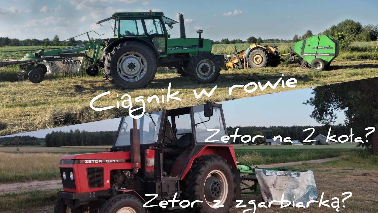 przewracamy siano😁zgrabiamy w pokos😀z deutz fahr dx120😏ursus c360 w rowie?😯awaria/zetor 2 na kołach😱