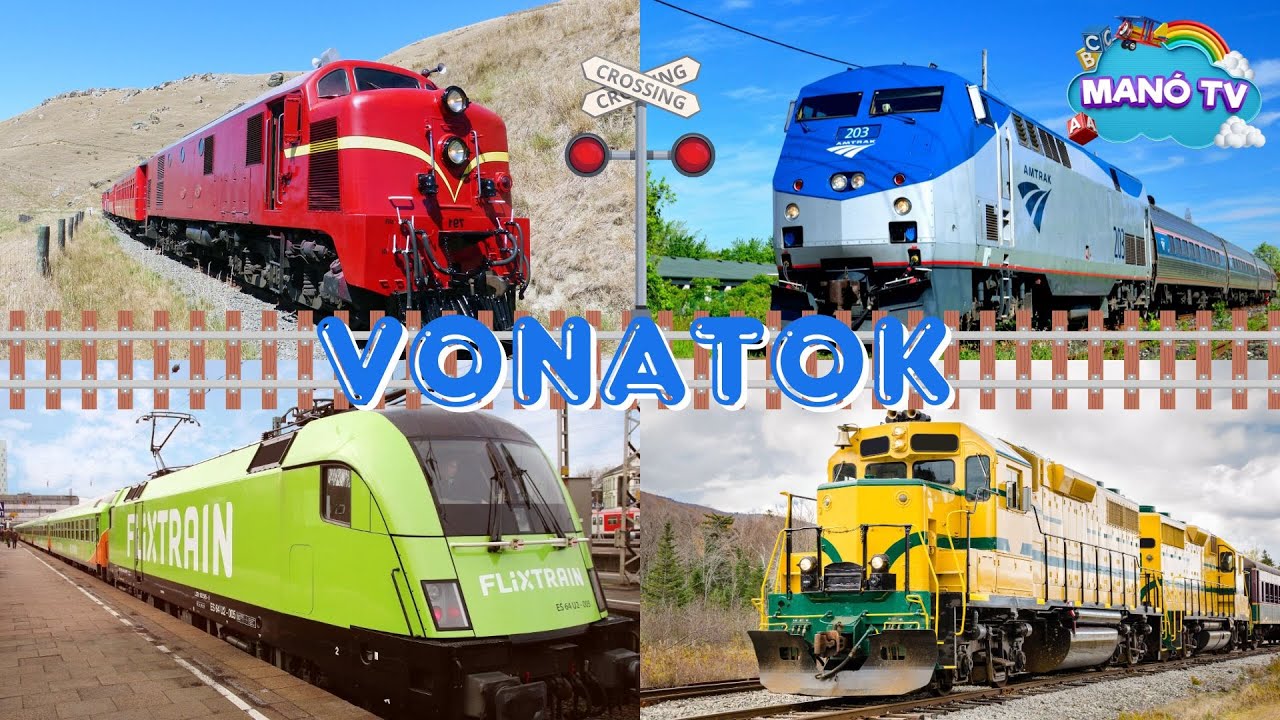 Vonatok - Vonatok gyerekeknek. Fedezd fel a vonatok és színek világát #vonat #vonatok #train #trains