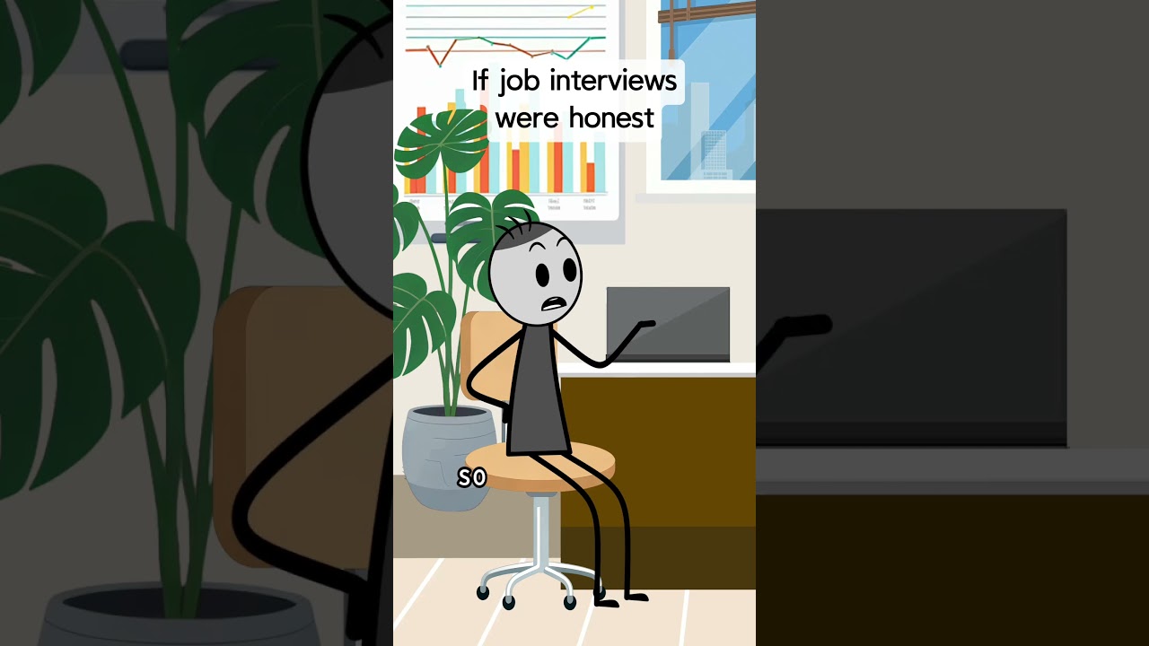 If job interviews were honest #funny #comedy #animation #job #worklife #work #foryou #funnyvideo