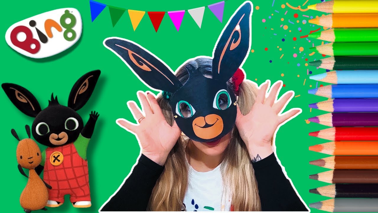 COME CREARE LA MASCHERA DI BING🖍️🎉PER CARNEVALE🎉Insieme a MAGICA A 🪄🌈