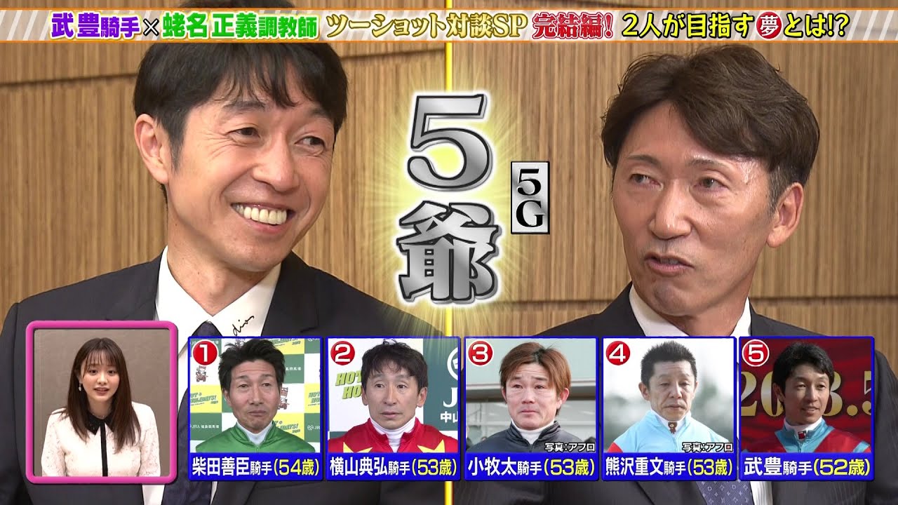 【第四弾】武豊騎手×蛯名正義調教師 奇跡のツーショット対談SP －夢－ 完結編 - テレビ東京スポーツ