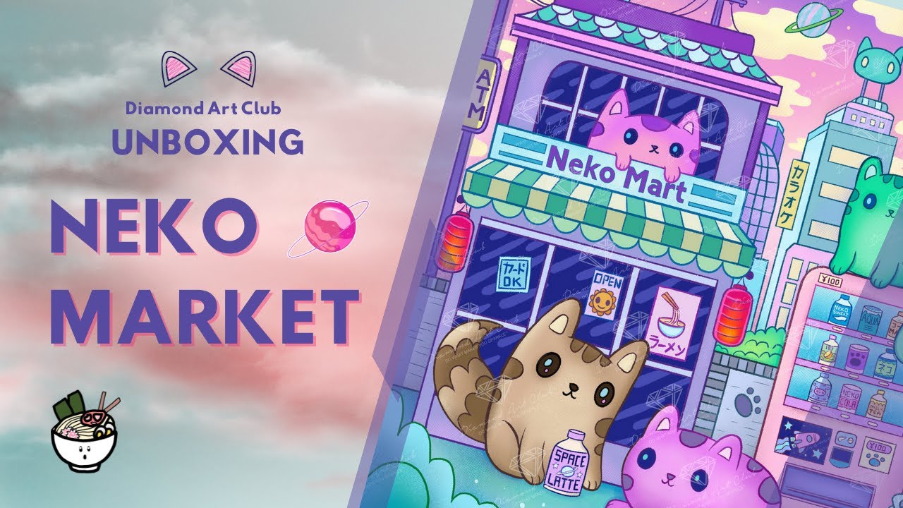 Распаковка набора Diamond Art Club - Neko Mart от Джереми Кетнера