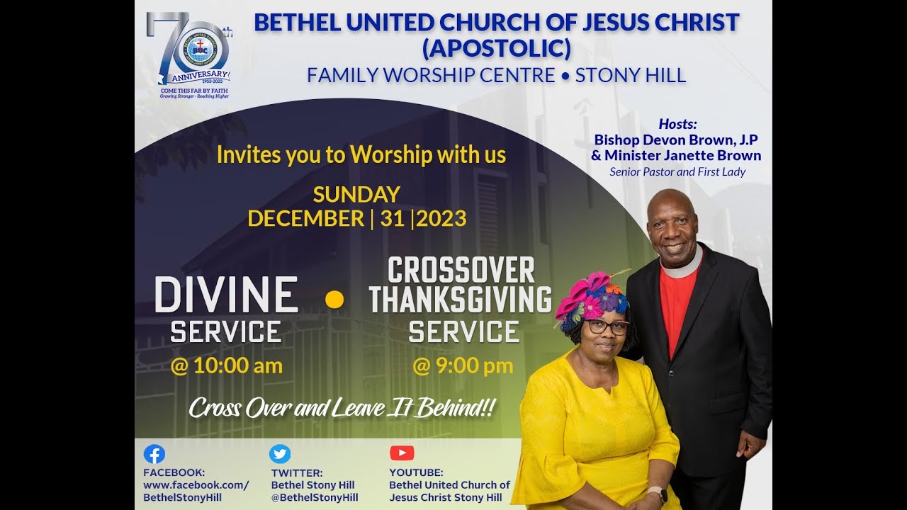 BUC Stony Hill | CROSSOVER Service | Dec 31, 2023 | Min. Giovanni Hamilton
