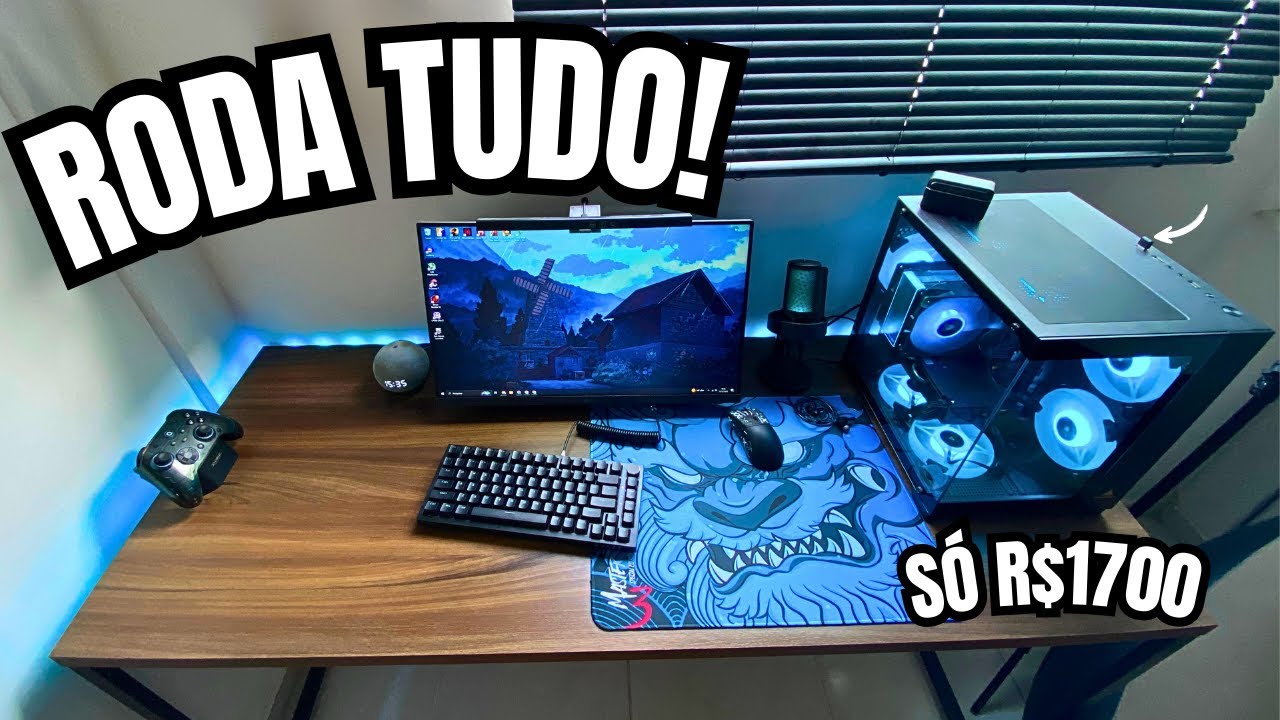Meu PC GAMER BARATO de R$1700 que RODA TUDO! O melhor pra 2026 KKKK