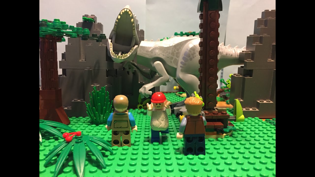 Lego Jurassic World: The Escape of the Indominus Rex! (Stop Motion)