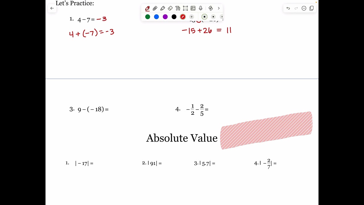 Foundations Day 1: Add and Subtract Real Numbers