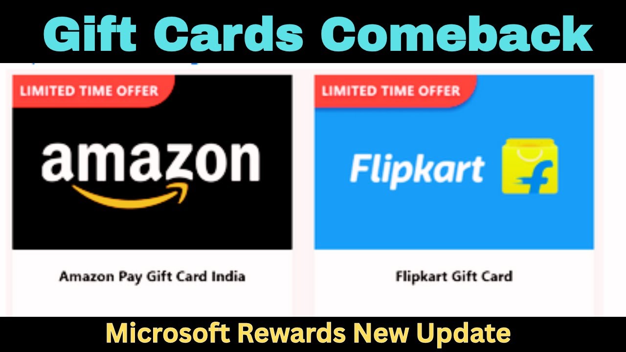 Microsoft Rewards Amazon & Flipkart Gift Cards Comeback 🤑|| Microsoft Rewards New Update 2025 ✅||