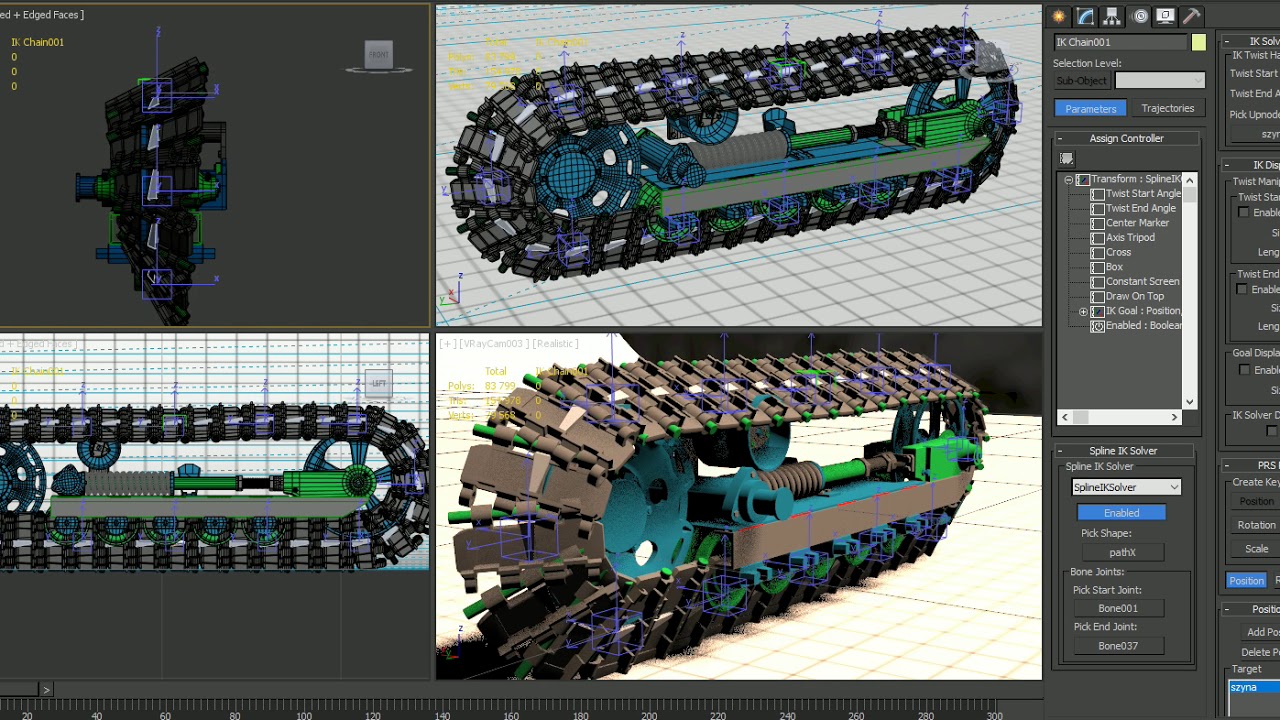 Spline IK solver error #3dsmaxcourse