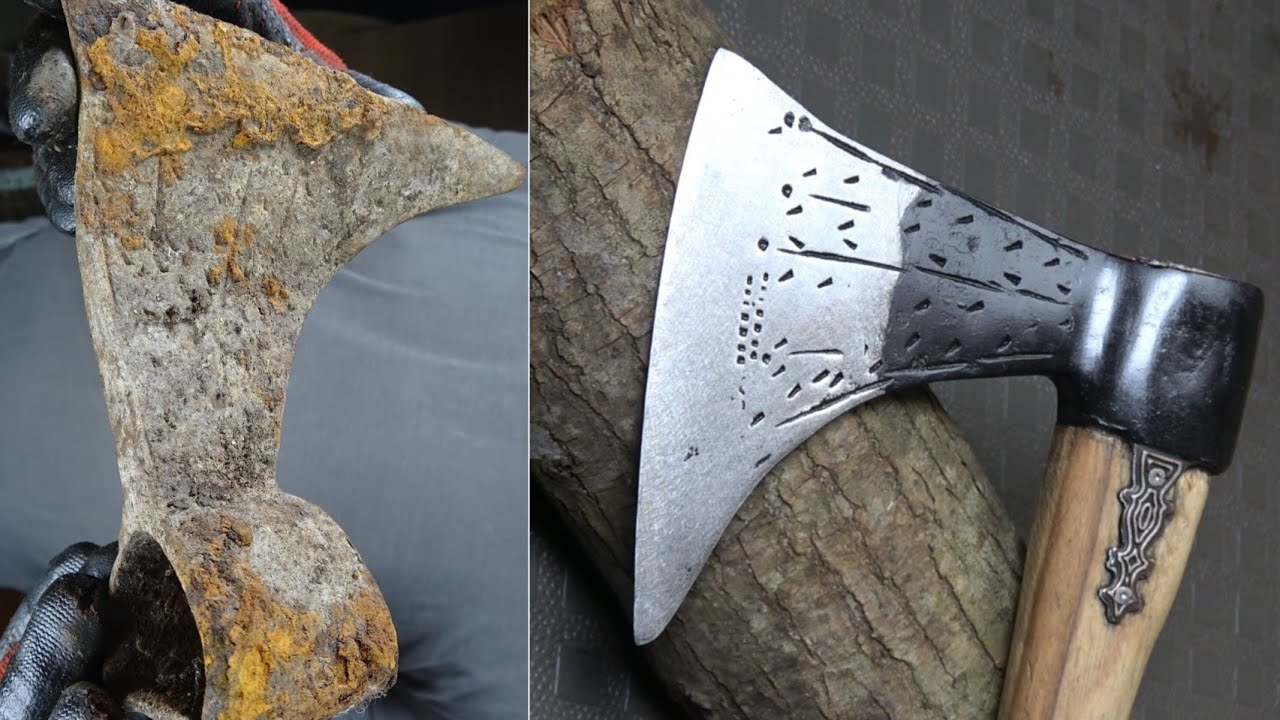 Restoration of a Broken Rusty Ax