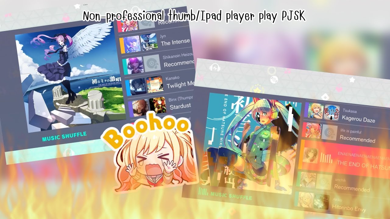 non-professional (bad) thumb/ipad player play PJSK // Im bored