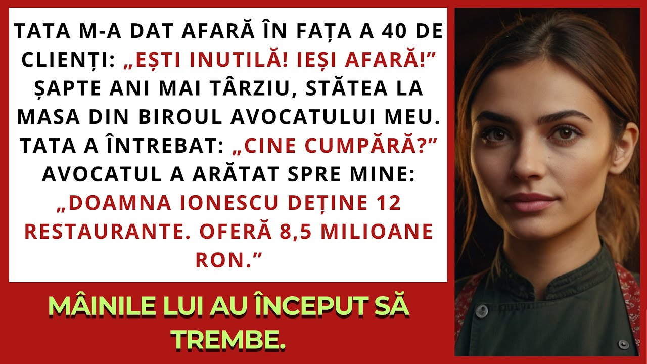 Tata m-a dat afară: „Ești inutilă!” – după 7 ani i-am cumpărat restaurantul cu 8,5 milioane RON