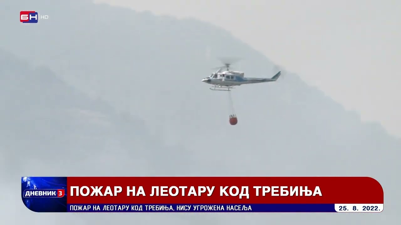 Požar na Leotaru kod Trebinja, nisu ugrožena naselja (BN TV 2022) HD