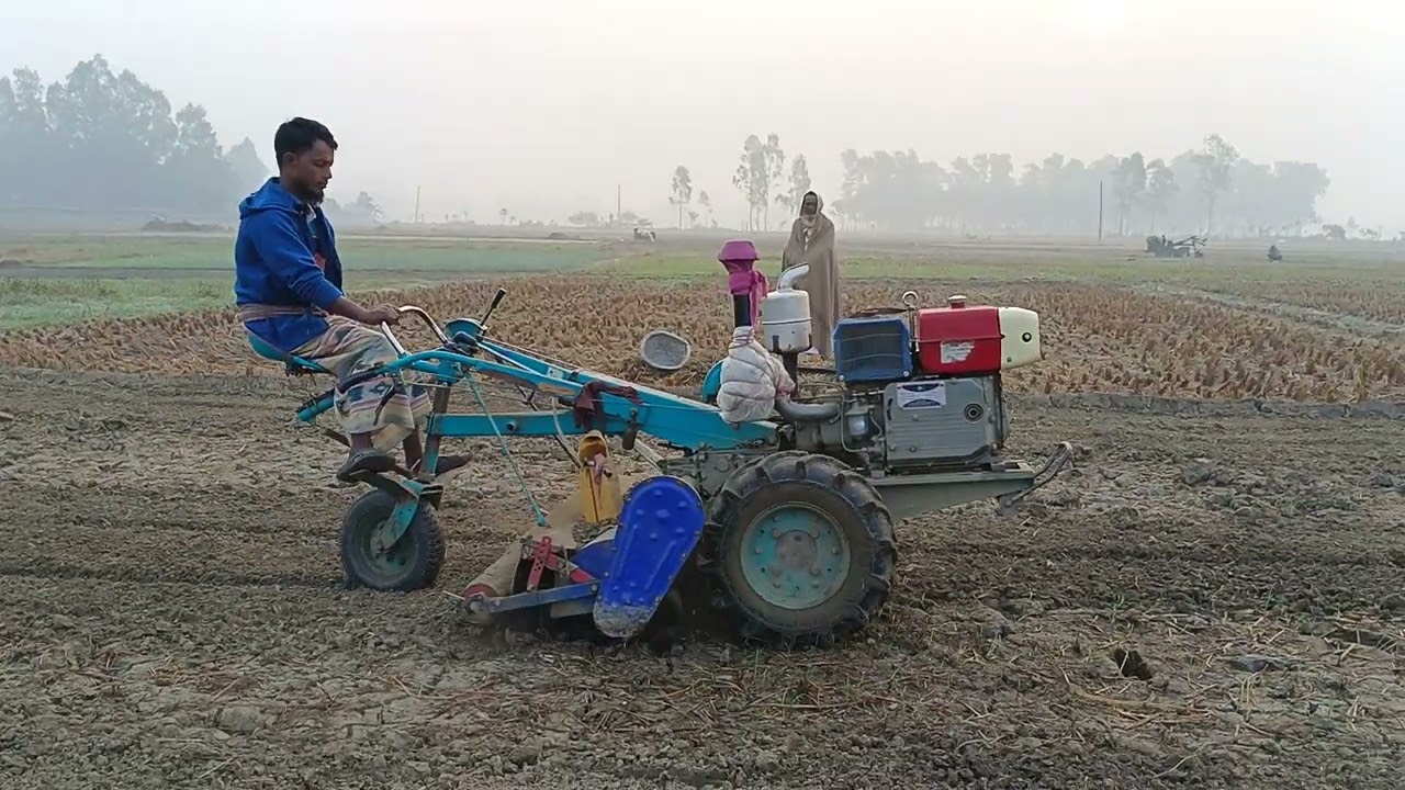 শীতের সকালে কৃষকের জমি চাষ করা হচ্ছে|| #foryou #subscribe #viralvideo #villagelife