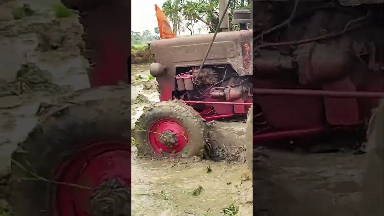 EXTREME Tractor Stuck in Mud, Shocking Front Wheels in the Air!