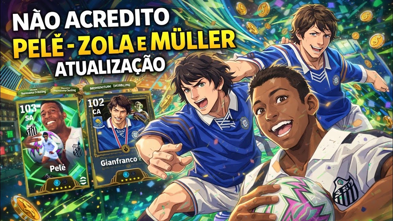 INACREDITÁVEL - PELÉ - MULLER E ZOLA NO EFOOTBALL - NOVIDADES - CANAL DO PITBULL 