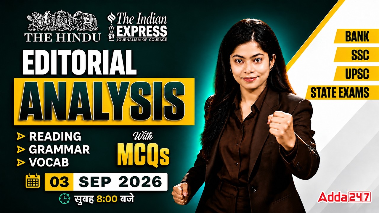 The Hindu Editorial Analysis | 03 September 2026 | Daily Vocab & Grammar | By Udisha Mam