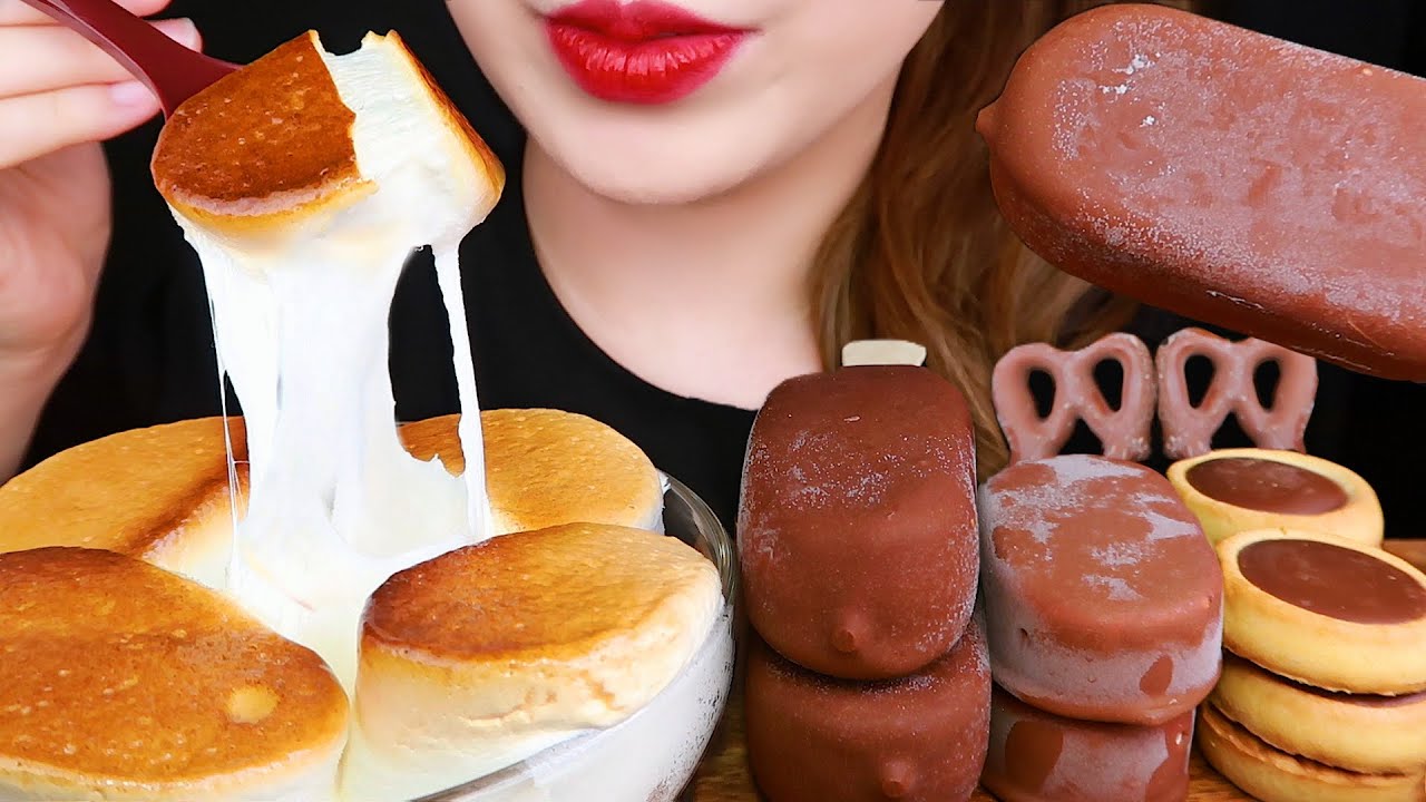 ASMR MAGNUM CHOCOLATE ICE CREAM, S'MORES DIP 스모어딥, 초콜릿 아이스크림 먹방 EATING SOUNDS MUKBANG NO TALKING