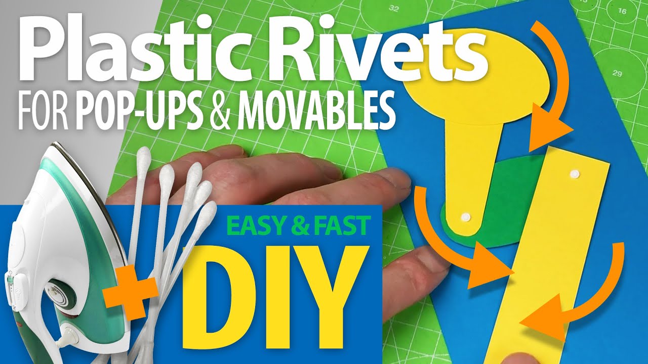 How to make tiny flat plastic rivets for paper projects and pop-ups - Easy and cheap DIY