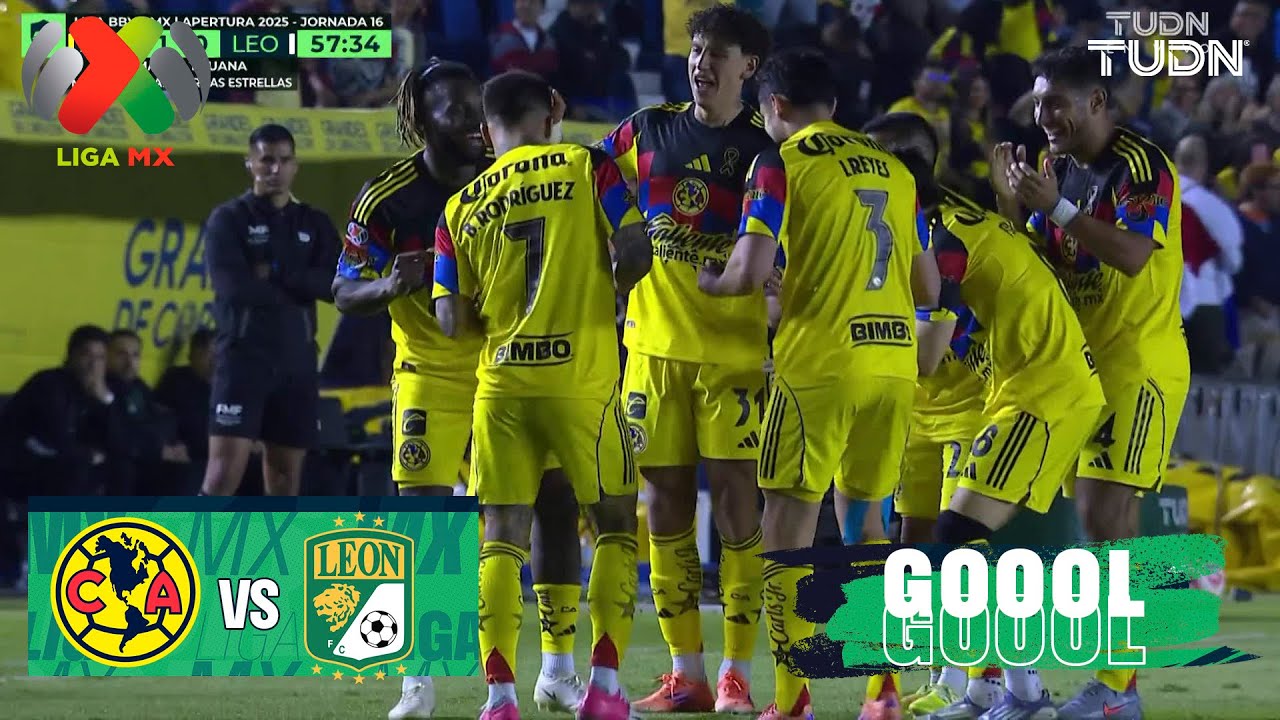 &iexcl;GOOLAZO! Maximin rompe el ceros | Am&eacute;rica 1-0 Le&oacute;n | Liga MX - Jornada 16 Apertura 2025 | TUDN