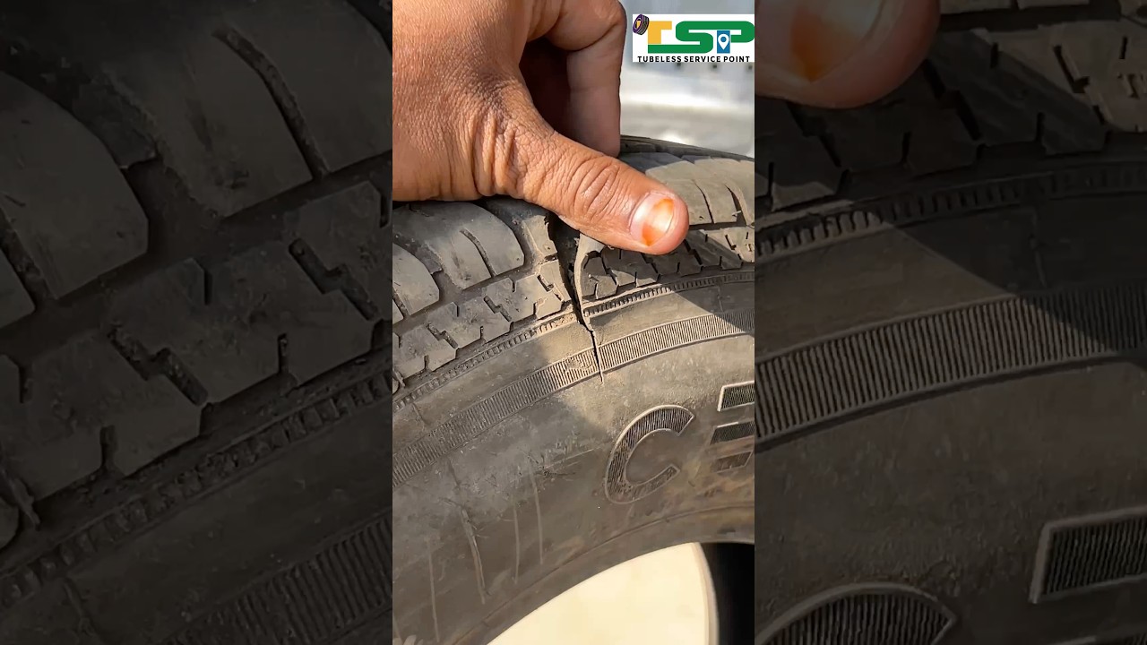 Tubeless Tyre Cut Repair | Car Tyre Sidewall Cut Repair | Jabalpur Best Tubeless Service 🔧