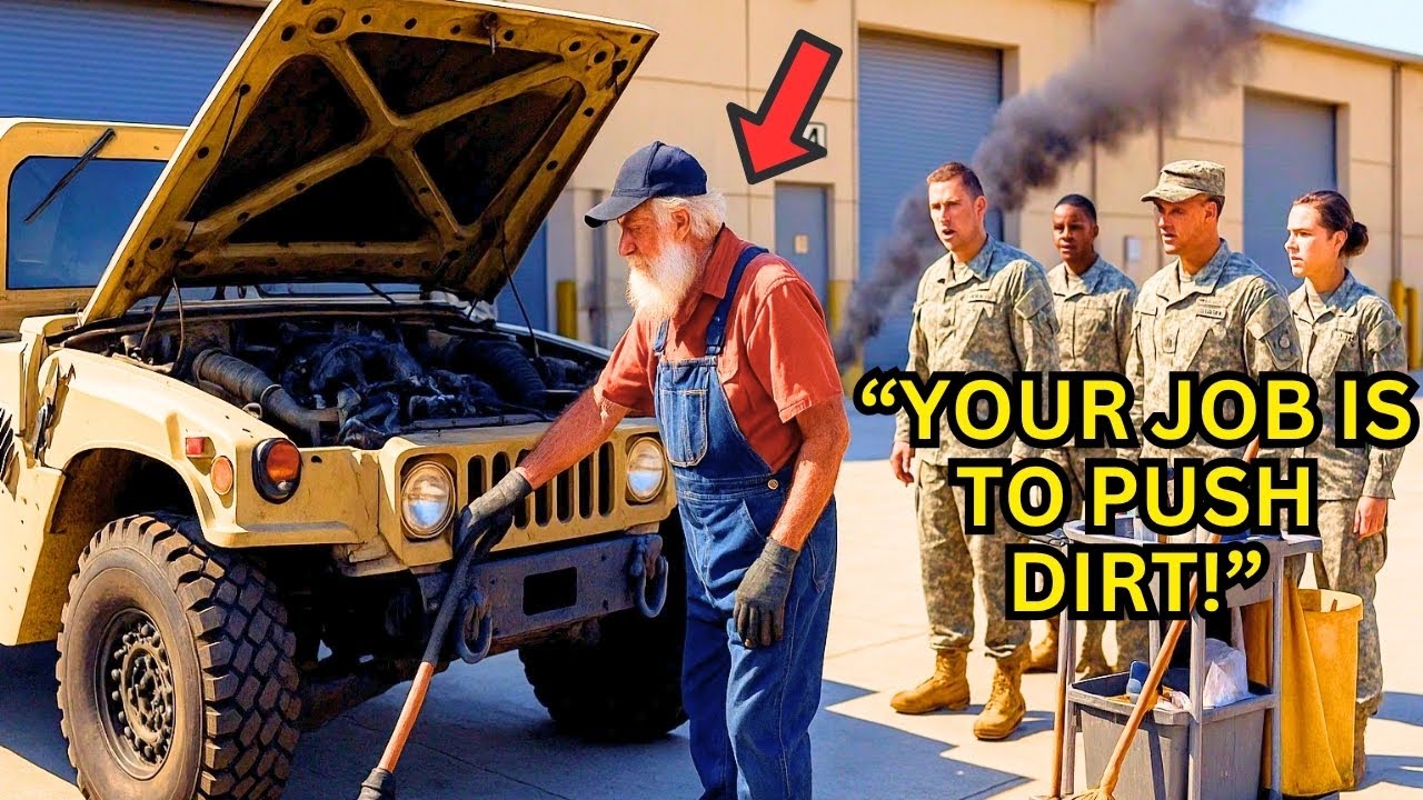 Engineers Saw a Veteran Janitor Fixing a Dead Humvee — Moments Later, the Base Commander Found Out