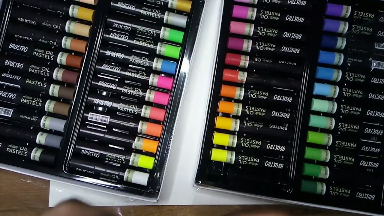 Best oil pastel colours for beginners | Unboxing brustro oil pastel colour