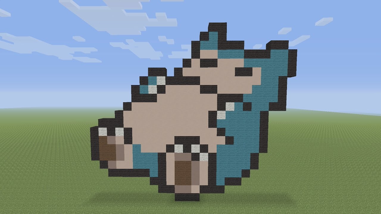 Minecraft Pixel Art - Snorlax Pokemon #143