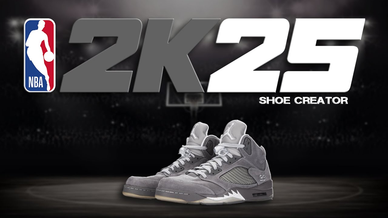 NBA 2K25 Shoe Creator - How to make Air Jordan Retro 5 'Wolf Grey'