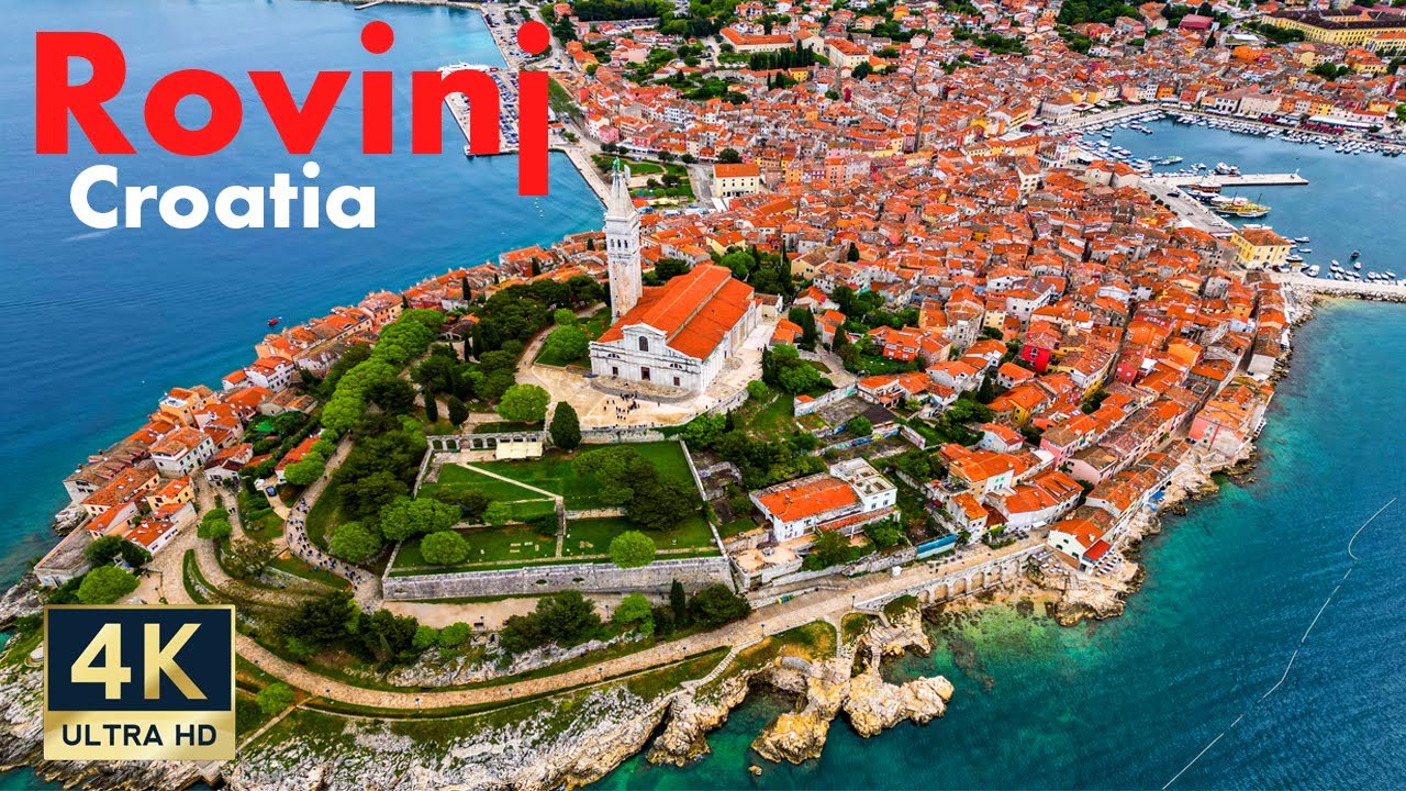 Rovinj Croatia 🇭🇷 4K Old Town and Beach Walking Tour Istria 2023