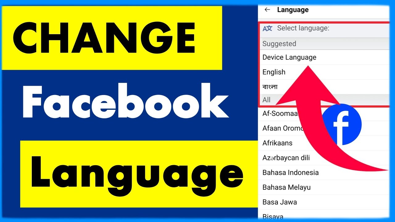 How to change language on facebook app | How to change facebook language back to English