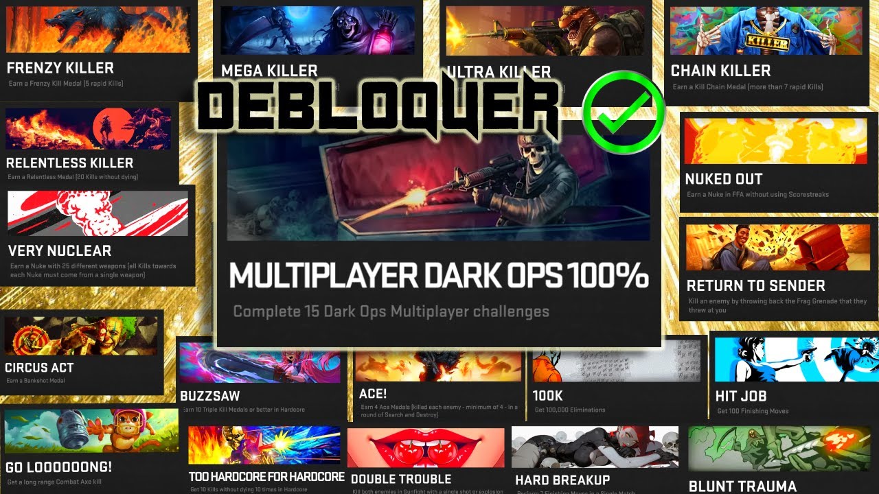 TOUTES LES CARTES DE VISITE DARK OPS MULTIJOUEUR BlackOps 6 EN 2 MINUTES !
