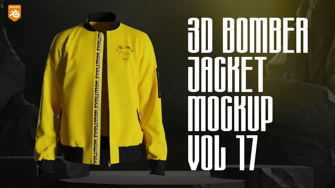 3D Bomber Jacket Mockup - Animating in 360