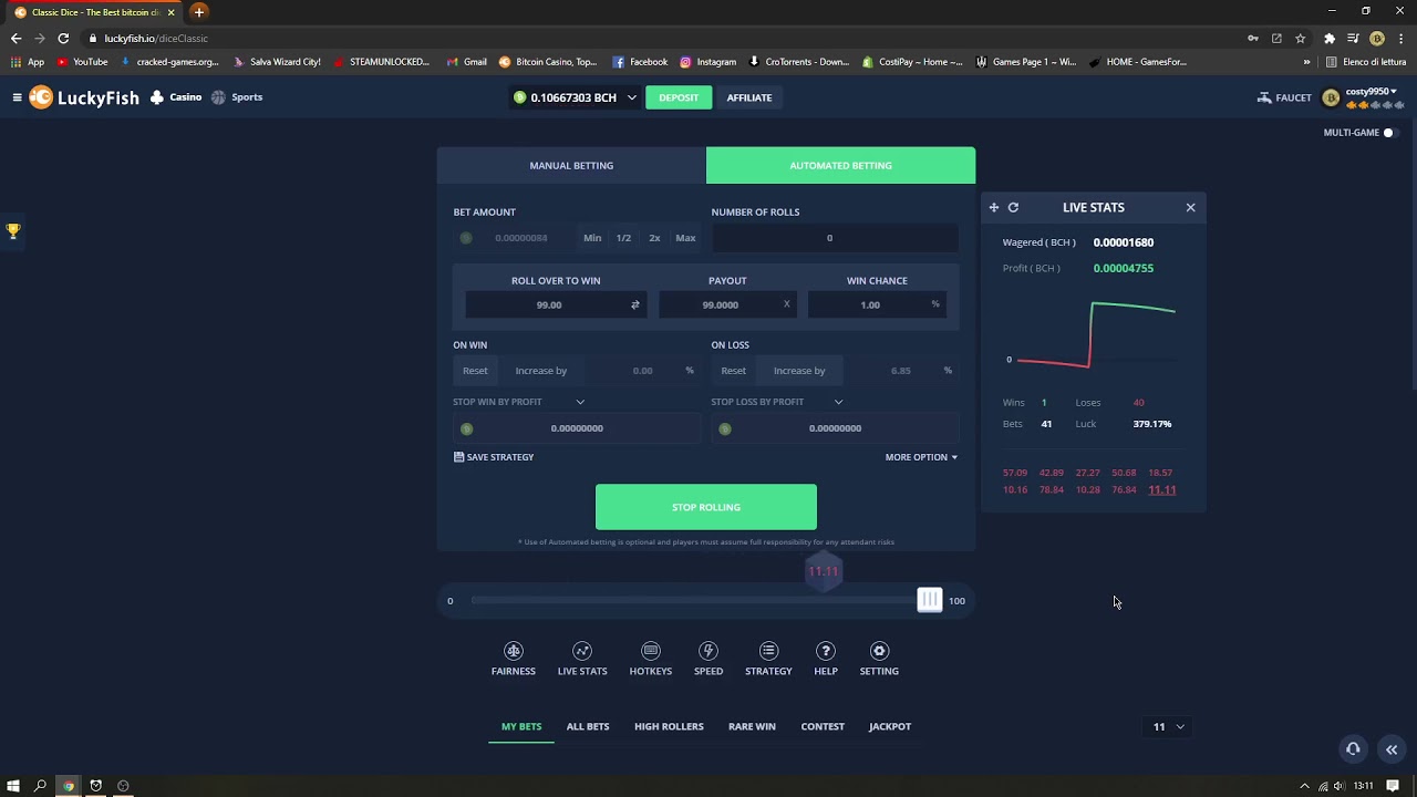 LuckyFish.io Strategy BTC/BCH PAYOUT 99.00%$$$100% WORK
