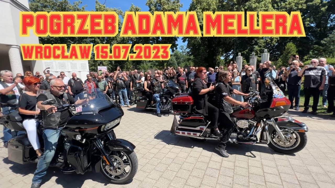 Pogrzeb Harleyowca Adama Mellera Założyciela Najstarszego Klubu Harley Davidson Wrocław Polska