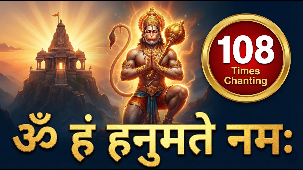 Powerful Hanuman Mantra 108 Times | ॐ हं हनुमते नमः 108 बार जप | Om Ham Hanumate Namah | जय बजरंगबली