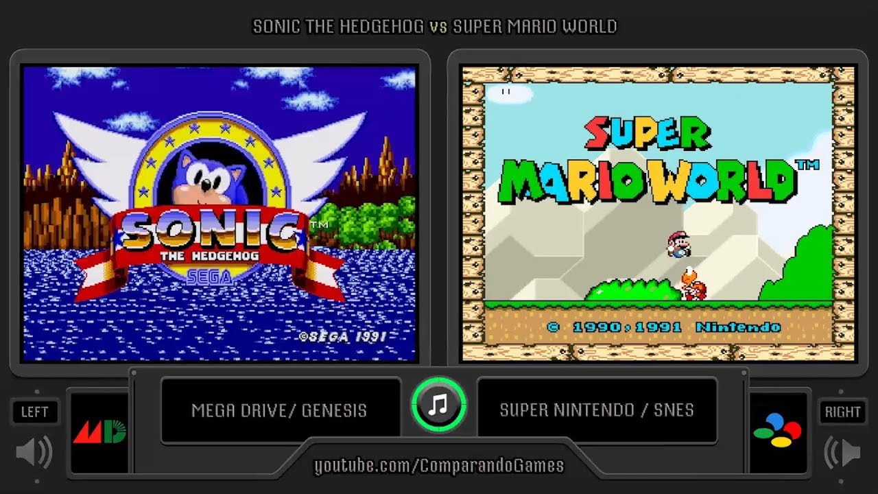 Sonic the Hedgehog vs Super Mario World (Sega Genesis vs SNES) Comparison