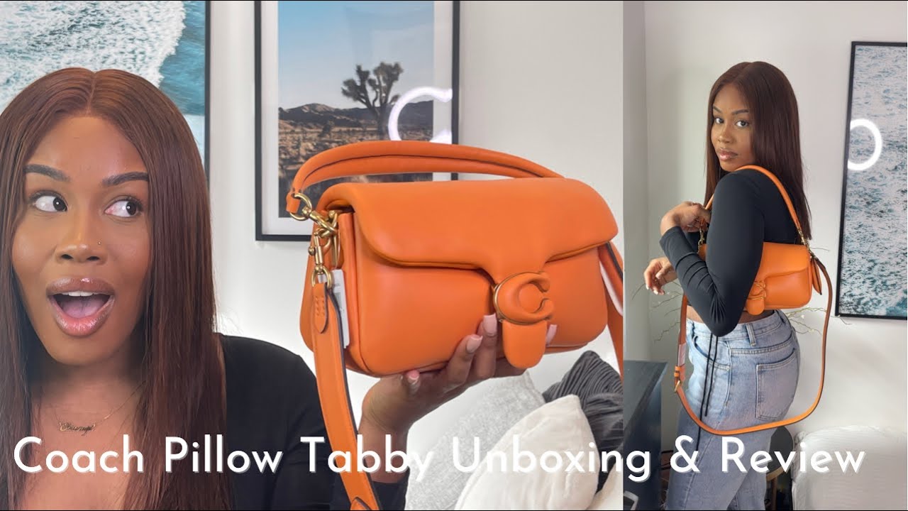 COACH PILLOW TABBY 26 UNBOXING | COACH CANDIED ORANGE PILLOW TABBY REVIEW/CHAT | STEPH MAYERS