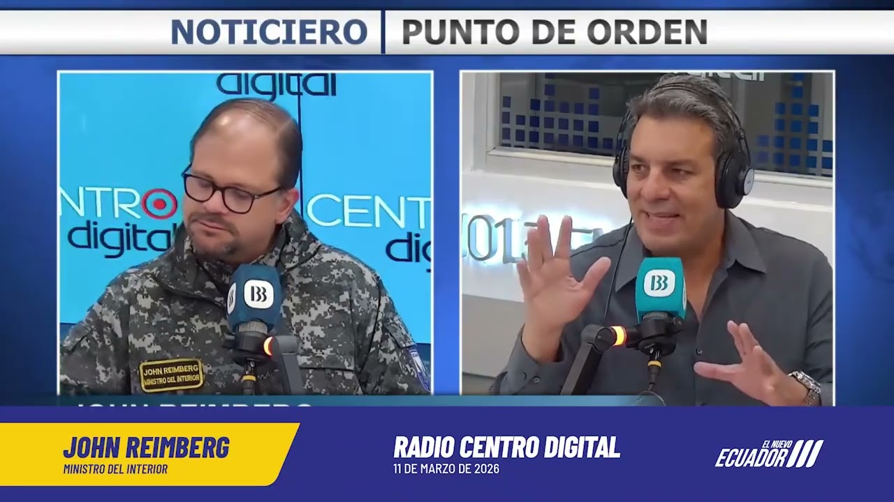 Entrevista del Ministro del Interior John Reimberg en Radio Centro Digital