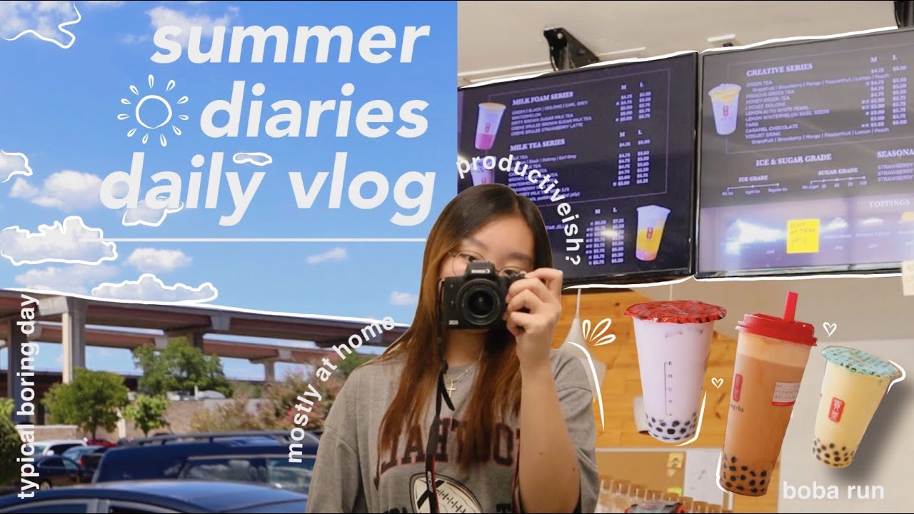 summer diaries - daily summer vlog ☀️ boba run, kdramas, studying