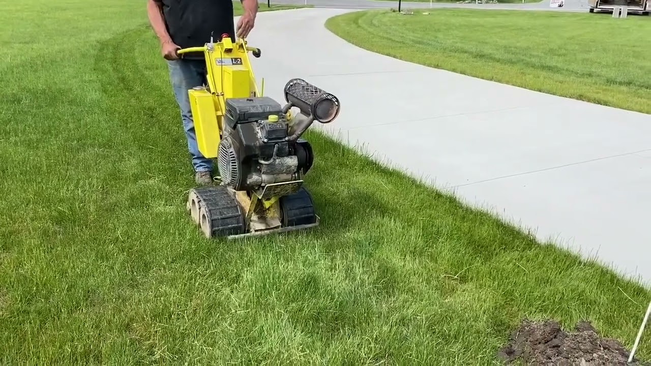 L2 burying conduit for lamp posts along driveway