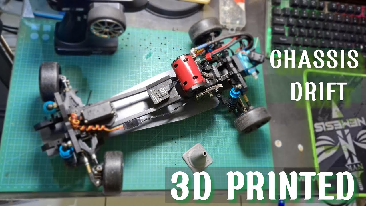 Saya Membuat sendiri 3D Printed KIT RWD RC DRIFT 1:10, Test AipRC