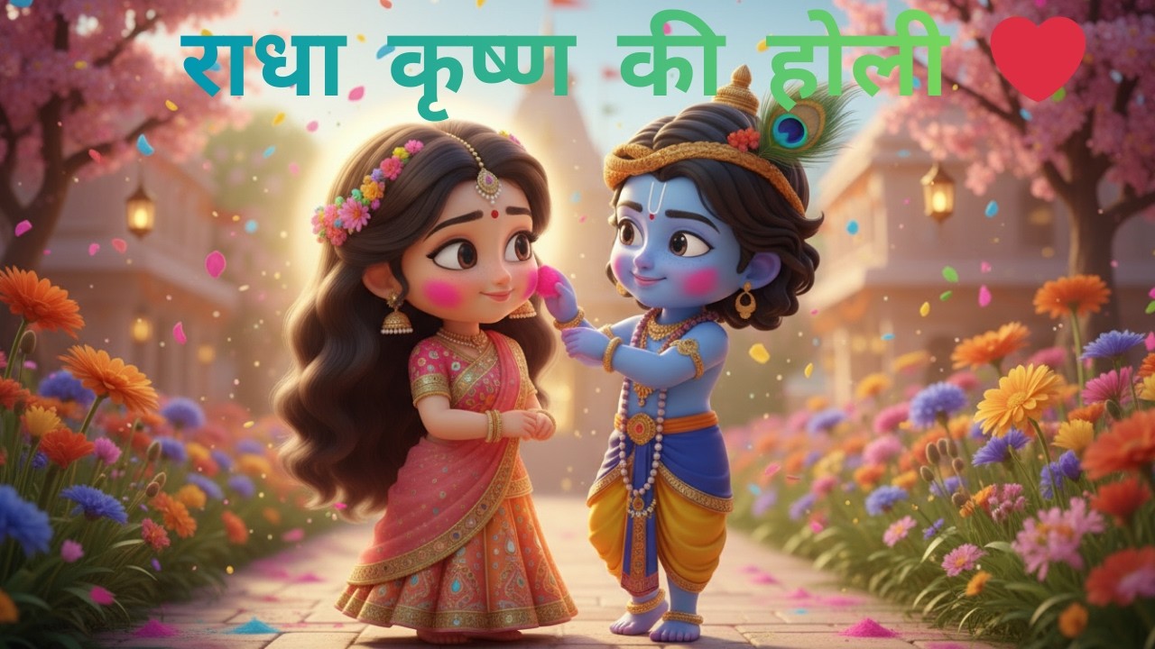 राधा कृष्ण होली गीत 🌈 | Kids Bhakti Rhyme | वृंदावन होली स्पेशल 2026