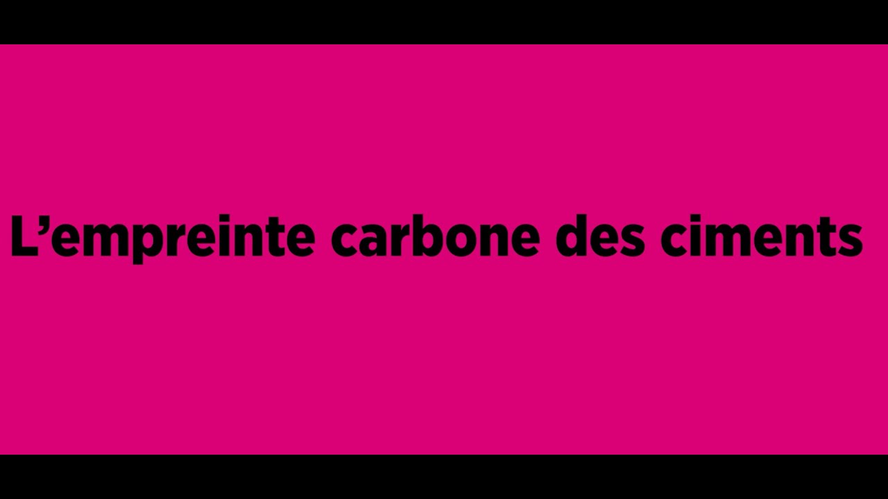 Les ciments bas carbone